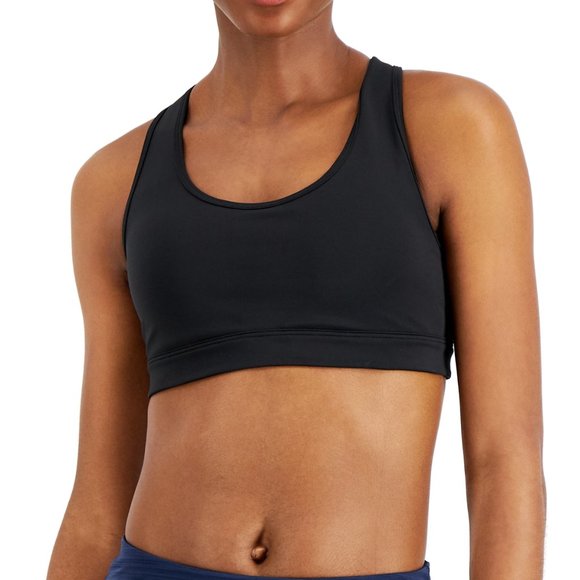 NWT ID Ideology Performance Medium Impact Sports Bra Black Size M $40 A505 - Picture 1 of 2